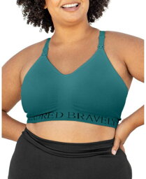 【送料無料】 キンドリッド ブレイブリー レディース ブラジャー スポーツブラ アンダーウェア Plus Size Busty Sublime Hands-Free Pumping & Nursing Sports Bra s - Fits s 42E-46I Teal