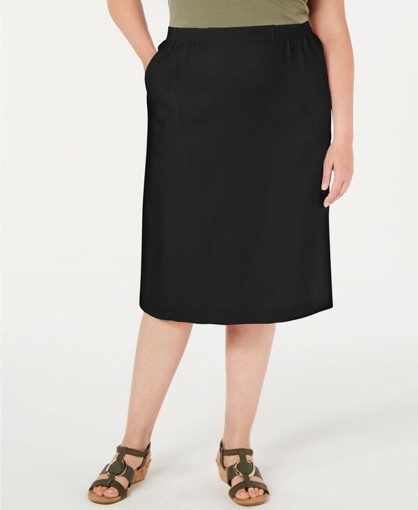 yz Atbh _i[ fB[X XJ[g {gX Plus Size Classics Classic Fit Skirt Black