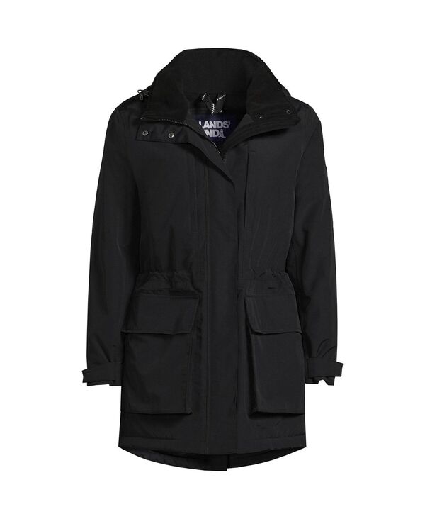 ランズエンド レディース アウター ジャケット・ブルゾン パーカー トール Lands' End Women's Tall Squall Waterproof Insulated Winter Parka Black ブラック