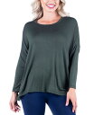 【送料無料】 24セブンコンフォート レディース シャツ トップス Women's Oversized Long Sleeve Dolman Top Medium Green(4)