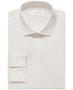 【送料無料】 カルバンクライン メンズ シャツ トップス Men's Steel Plus Slim Fit Stretch Wrinkle Free Dress Shirt Apricot