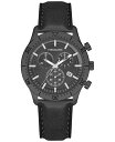 【送料無料】 サルヴァトーレ フェラガモ メンズ 腕時計 アクセサリー Men's Master Swiss Chronograph Leather Strap Watch 43mm Ip Black