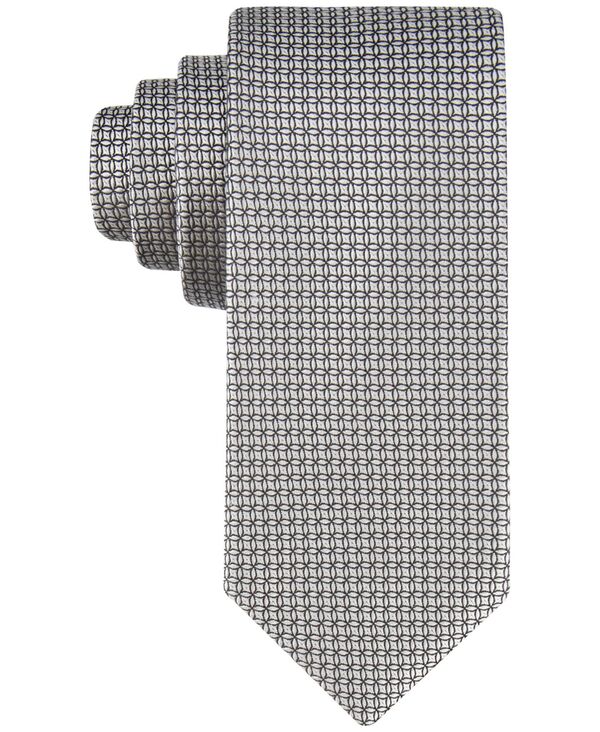 カルバン・クライン ネクタイ 【送料無料】 カルバンクライン メンズ ネクタイ アクセサリー Men's Solid Geo-Print Tie Grey