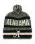 ̵ 47֥  ˹ ꡼ Men's Green Alabama Crimson Tide OHT Military-Inspired Appreciation Bering Cuffed Knit Hat with Pom Green