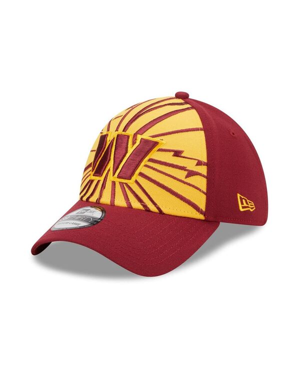 【送料無料】 ニューエラ メンズ 帽子 アクセサリー Men's Gold Burgundy Washington Commanders Shattered 39THIRTY Flex Hat Gold, Burgundy