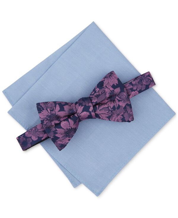 yz o[X[ Y lN^C ANZT[ Men's Malaga Floral Bow Tie & Pocket Square Set Rose