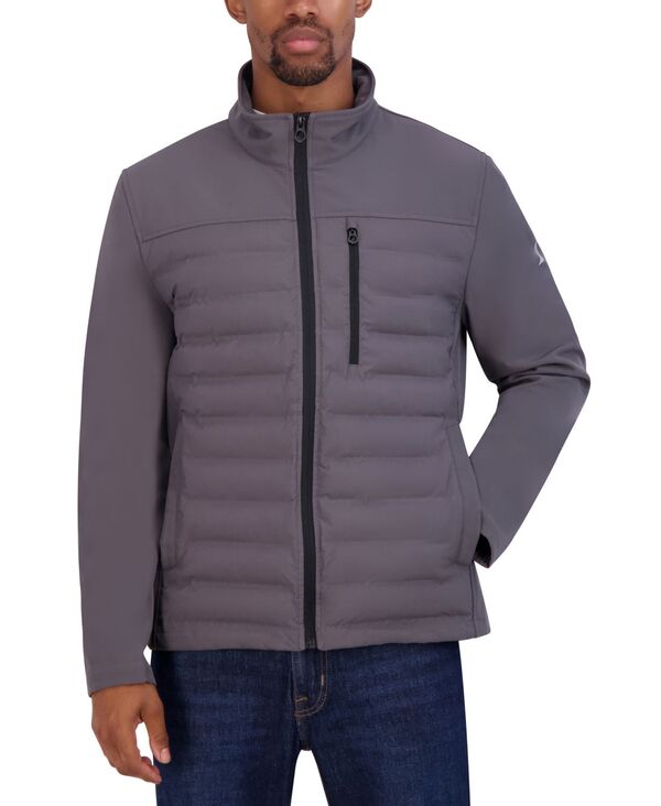 【送料無料】 ナウティカ メンズ ジャケット・ブルゾン アウター Men's Tech Shell Hybrid Jacket Metal Grey