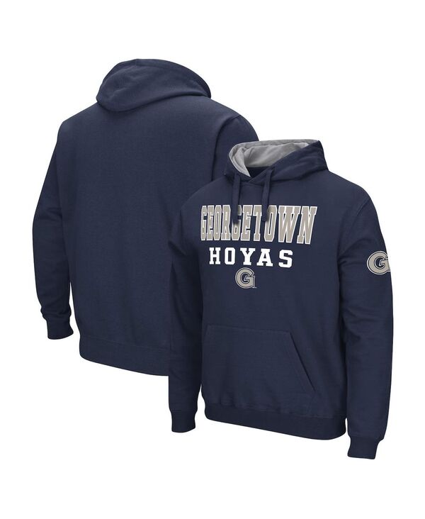 【送料無料】 コロシアム メンズ パーカー・スウェット フーディー アウター Men's Navy Georgetown Hoyas Sunrise Pullover Hoodie Navy