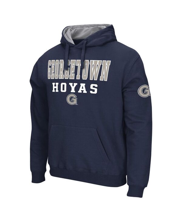 【送料無料】 コロシアム メンズ パーカー・スウェット フーディー アウター Men's Navy Georgetown Hoyas Sunrise Pullover Hoodie Navy