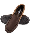【送料無料】 ハガー メンズ サンダル シューズ Men's Microsuede Fleece-Lined Venetian Slippers Brown