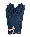 【送料無料】 マーカスアドレール レディース 手袋 アクセサリー Women's Faux Suede Bow Jersey Touchscreen Glove...
