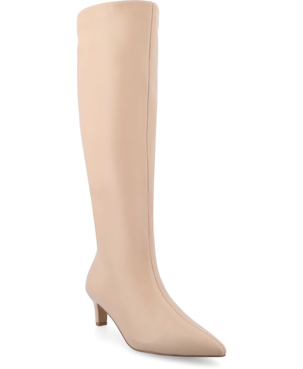 【送料無料】 ジュルネ コレクション レディース ブーツ・レインブーツ シューズ Women's Tullip Tru Comfort Foam Kitten Heel Pointed Toe Regular Calf Boots Blush