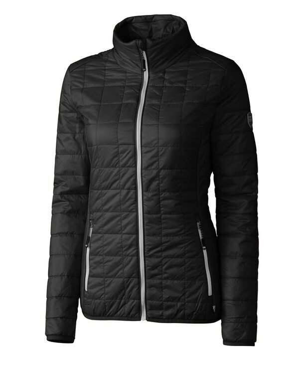 【送料無料】 カッターアンドバック レディース ジャケット・ブルゾン ダウンジャケット アウター Rainier PrimaLoft Womens Eco Insulated Full Zip Puffer Jacket Black