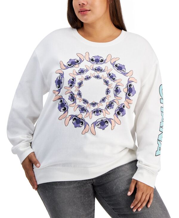 ̵ ǥˡ ǥ ѡå  Trendy Plus Size Neon Stitch Circle Graphic Sweatshirt Egret