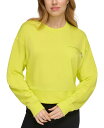  ダナキャランニューヨーク レディース シャツ トップス Women's Zippered-Pocket Dropped-Sleeve Sweatshirt Limonata