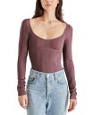 【送料無料】 スティーブ マデン レディース シャツ トップス Women 039 s Serent Seamless Long-Sleeve Bodysuit Deep Fig