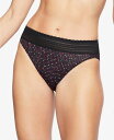 【送料無料】 ワーナーズ レディース パンツ アンダーウェア Warners&reg; No Pinching No Problems&reg; Dig-Free Comfort Waist with Lace Microfiber Hi-Cut 5109 Black Sparkle Dot