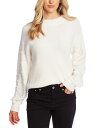 【送料無料】 セセ レディース ニット・セーター アウター Women's Crewneck Bobble Detail Long Sleeve Sweater Antique White