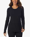 【送料無料】 クドルドッズ レディース シャツ トップス Women 039 s Cottonwear Scoop-Neck Thumbhole Top Black