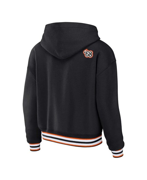 【送料無料】 ウェア バイ エリン アンドルーズ レディース パーカー・スウェット フーディー アウター Women's Black Cincinnati Bengals Plus Size Lace-Up Pullover Hoodie Black 2