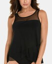 【送料無料】 ミラクルスーツ レディース トップのみ 水着 DD Cup Illusionist Mirage Tankini Top Black