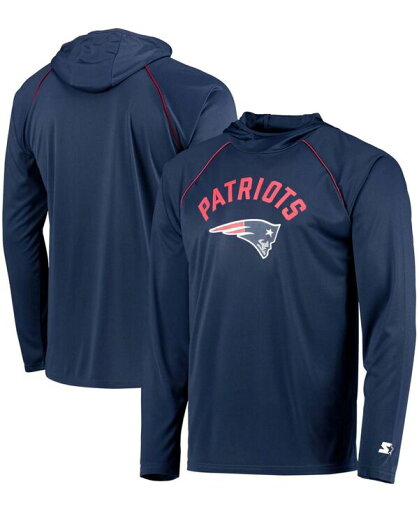 【送料無料】 スターター メンズ パーカー・スウェット フーディー アウター Men's Navy New England Patriots Raglan Long Sleeve Hoodie T-shirt Navy 【送料無料】 スターター メンズ パーカー・スウェット フーディー アウター Men's Navy New England Patriots Raglan Long Sleeve Hoodie T-shirt Navy