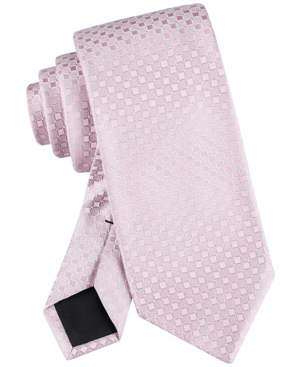 カルバン クライン ネクタイ 【送料無料】 カルバンクライン メンズ ネクタイ アクセサリー Men's Checkered Geo-Print Tie Dusty Pink