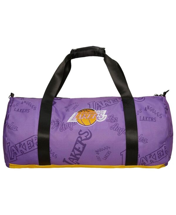 【送料無料】 ミッチェル ネス メンズ ボストンバッグ バッグ Men 039 s and Women 039 s Los Angeles Lakers Team Logo Duffle Bag Purple