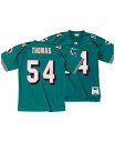【送料無料】 ミッチェル&ネス メンズ シャツ トップス Men's Zach Thomas Miami Dolphins Replica Throwback Jersey Aqua