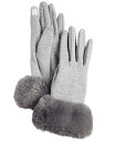 【送料無料】 マーカスアドレール レディース 手袋 アクセサリー Women's Faux Fur Cuff Jersey Touchscreen Glove ...