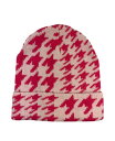 【送料無料】 マーカスアドレール レディース 帽子 ニットキャップ アクセサリー Houndstooth Cuff Beanie Pink