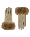 【送料無料】 マーカスアドレール レディース 手袋 アクセサリー Chevron Faux Fur Cuff Touchscreen Jersey Glove ...