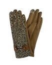 【送料無料】 マーカスアドレール レディース 手袋 アクセサリー Leopard Print Touchscreen Jersey Glove Camel