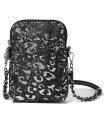 【送料無料】 バッガリーニ レディース ショルダーバッグ バッグ Take Two Bryant RFID Protection Removable Staps Crossbody Bag Gunmetal Metallic Cheetah Print