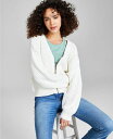 【送料無料】 アンドノウディス レディース ニット セーター カーディガン アウター Women 039 s Long-Sleeve V-Neck Zip-Front Cardigan Calla Lily