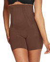 【送料無料】 スパンク レディース パンツ アンダーウェア OnCore High-Waisted Mid-Thigh Short Chestnut Brown