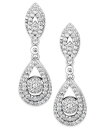 ラップド イン ラヴ レディース ピアス・イヤリング アクセサリー Diamond Dangling Drop Earrings in 14k White Gold (1 ct. t.w.) White Gold(4)