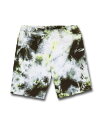 【送料無料】 ボルコム メンズ ハーフパンツ・ショーツ ボトムス Men's Iconic Stone Plus Fleece Shorts Lime Tie Dye