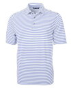 【送料無料】 カッターアンドバック メンズ ポロシャツ トップス Big & Tall Virtue Eco Pique Stripe Recycled Pol...