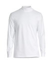 【送料無料】 ランズエンド メンズ Tシャツ トップス Big & Tall Super-T Mock Turtleneck Tee White(4)
