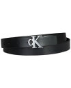 カルバンクライン ベルト（レディース） 【送料無料】 カルバンクライン レディース ベルト アクセサリー Women's CK Monogram Buckle Skinny Belt Black