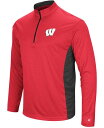 【送料無料】 コロシアム メンズ ジャケット ブルゾン アウター Men 039 s Heathered Red Black Wisconsin Badgers Audible Windshirt Quarter-Zip Pullover Jacket Heather Red