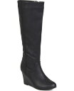 【送料無料】 ジュルネ コレクション レディース ブーツ・レインブーツ シューズ Women's Langly Wedge Boots Black