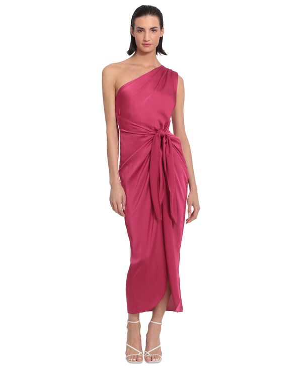 【送料無料】 ドナモーガン レディース ワンピース トップス Women's One-Shoulder Midi Dress Vivacious