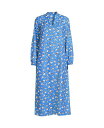 yz YGh fB[X iCgEFA A_[EFA Women's Long Sleeve Flannel Nightgown Chicory blue snowman