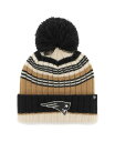 【送料無料】 47ブランド レディース 帽子 アクセサリー Women's Natural New England Patriots Barista Cuffed Knit Hat with Pom Natural