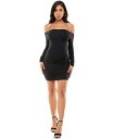 【送料無料】 ベベ レディース ワンピース トップス Women's Off Shoulder Cross Neck Mini Dress Black