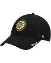 【送料無料】 47ブランド レディース 帽子 アクセサリー Women's Black Boston Bruins Team Miata Clean Up Adjustable Hat Black