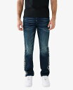 トゥルーレリジョン 【送料無料】 トゥルーレリジョン メンズ デニムパンツ ジーンズ ボトムス Men's Ricky No Flap Straight Jeans Naos Dark Wash