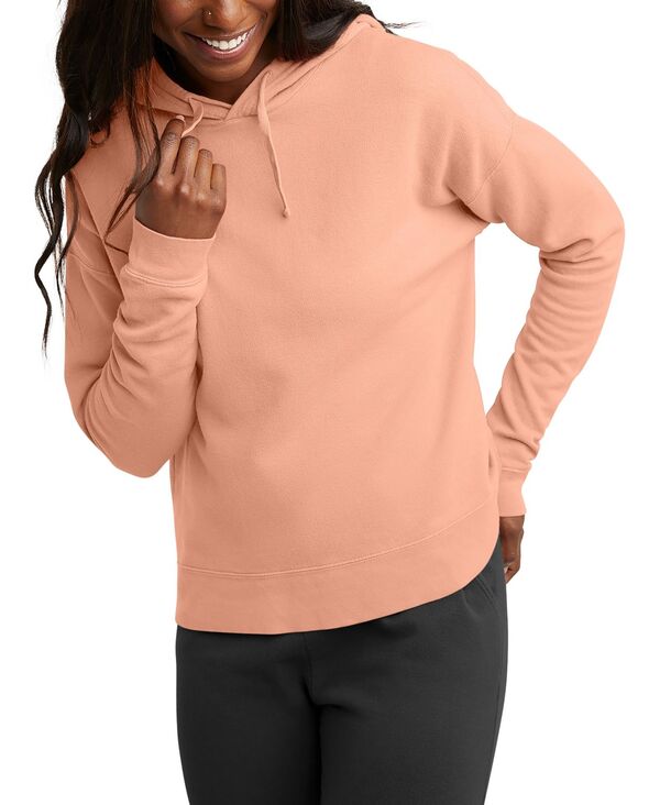 【送料無料】 ヘインズ レディース パーカー スウェット フーディー アウター Hasen Women 039 s Comfortwash Hoodie Sweatshirt Canaloupe Orange